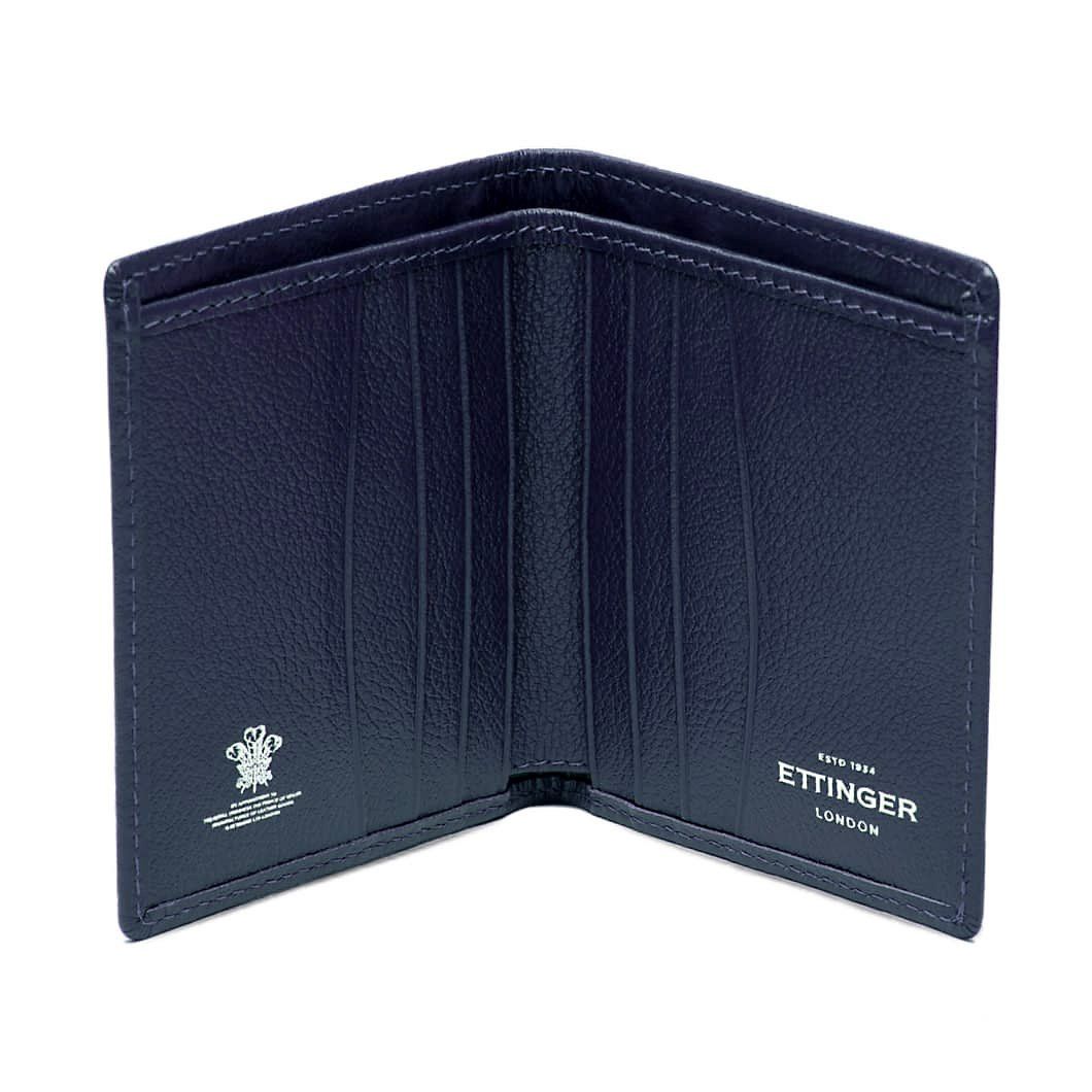 Ettinger Capra Mini Wallet with 6 Credit Card Slots Leather Wallet Ettinger Marine Blue