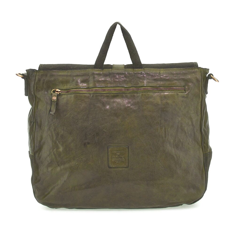 Campomaggi Jacob Leather Crossbody Bag Leather Messenger Bag Fendrihan Canada Military Green 