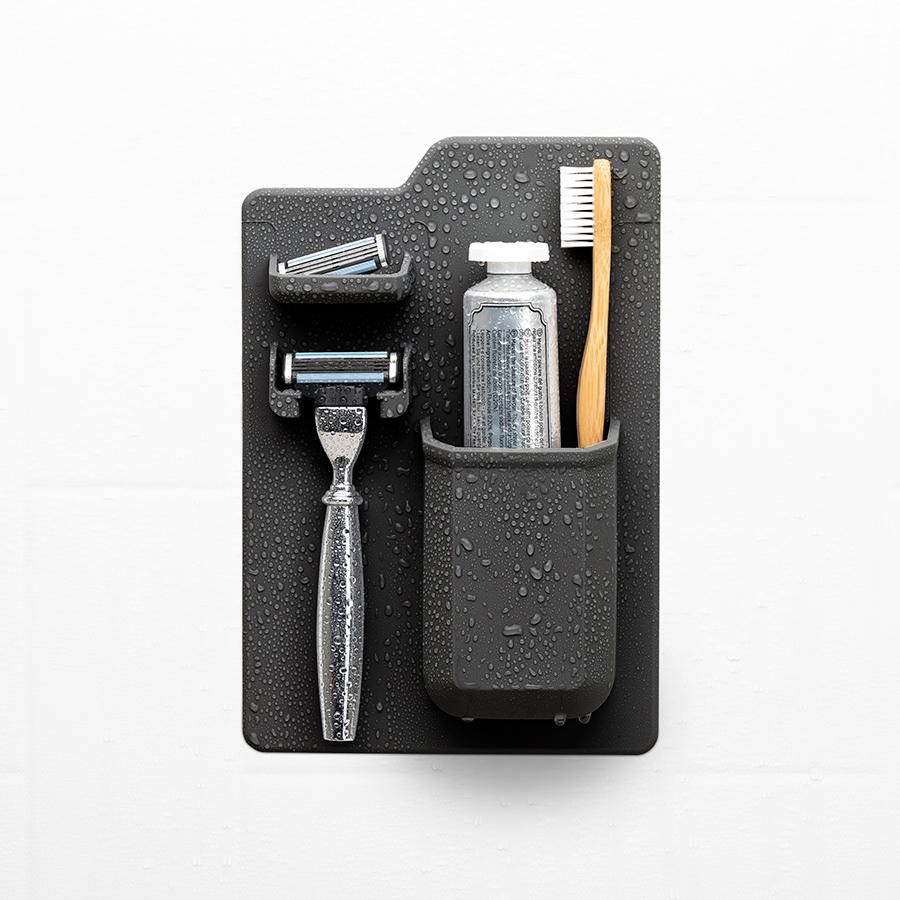 Tooletries The Harvey Toothbrush and Razor Holder, Charcoal Toothbrush Holder Tooletries