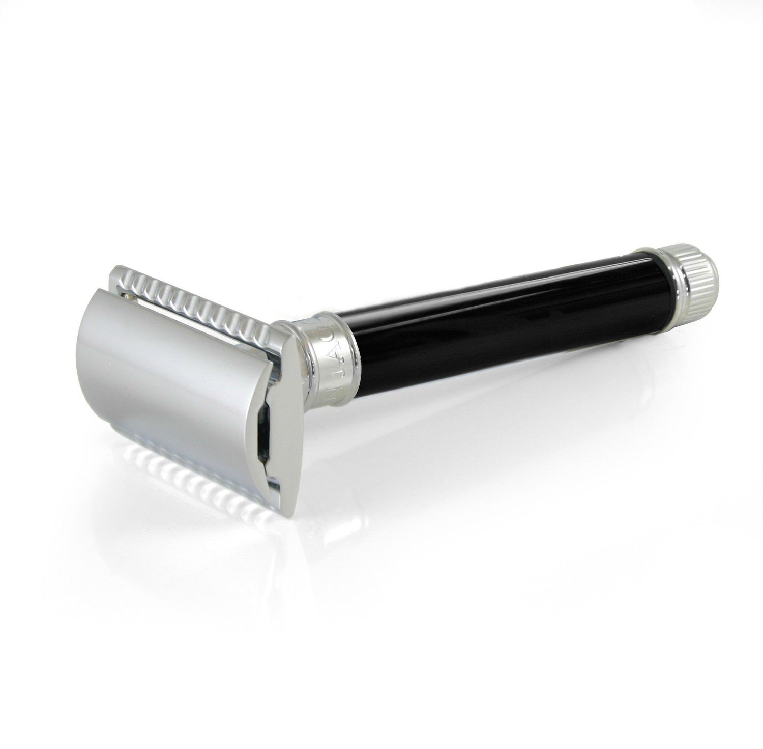 Edwin Jagger Safety Razor with Extra Long Handle in Ebony Safety Razor Edwin Jagger