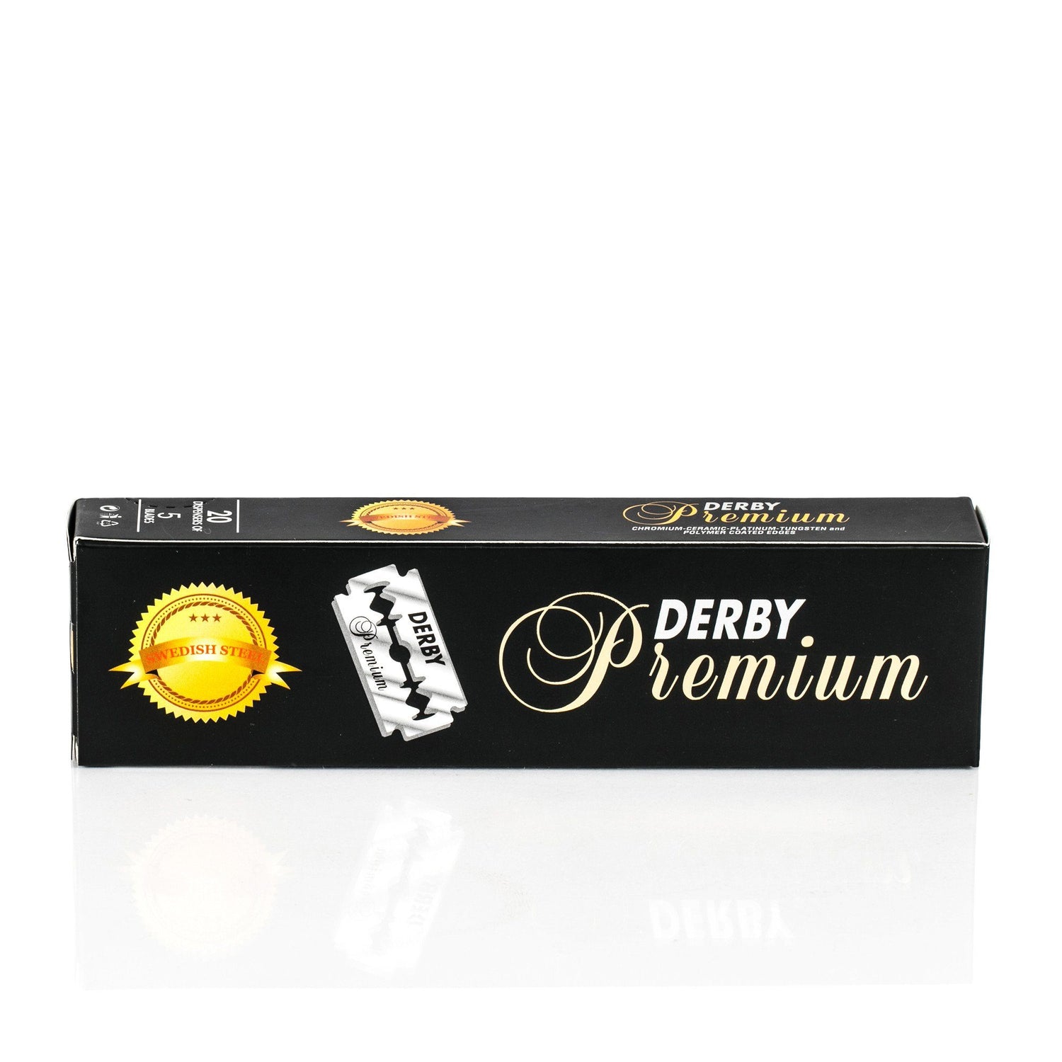 100 Derby Premium Double-Edge Stainless Safety Razor Blades, Made with Swedish Steel Razor Blades Derby