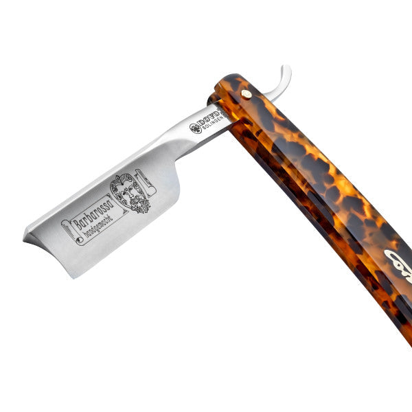 DOVO “Barbarossa” Spanish Point Straight Razor 5/8”, Imitation Tortoise Scales Straight Razor DOVO