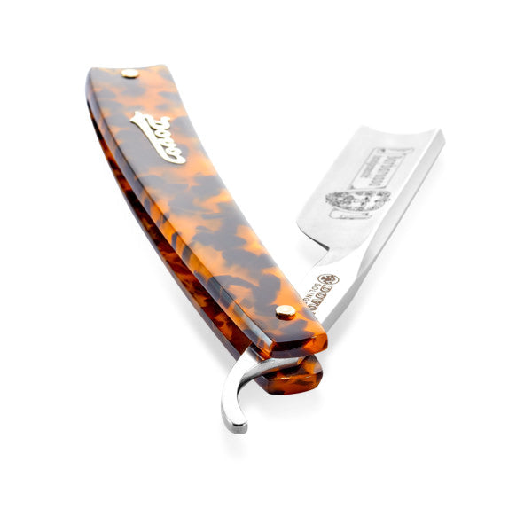 DOVO “Barbarossa” Spanish Point Straight Razor 5/8”, Imitation Tortoise Scales Straight Razor DOVO