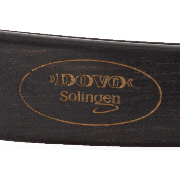 DOVO “Bergischer Löwe” Spanish Point Straight Razor 6/8”, Ebony Wood Scales Straight Razor DOVO