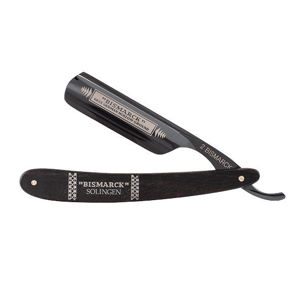 DOVO “Bismarck” Straight Razor 6/8”, Ebony Wood and Silver Scales Straight Razor DOVO