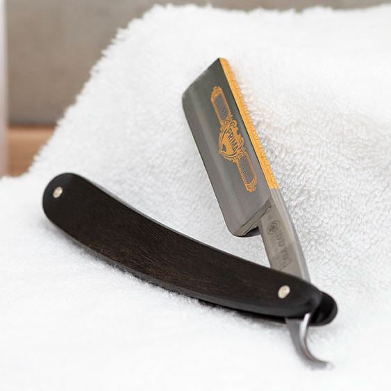 DOVO Prima Straight Razor 5/8”, Ebony Scales Straight Razor DOVO