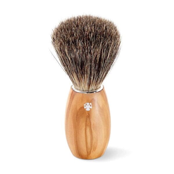 DOVO Pure Badger Shaving Brush, Olive Wood Handle Shaving Brushes DOVO 