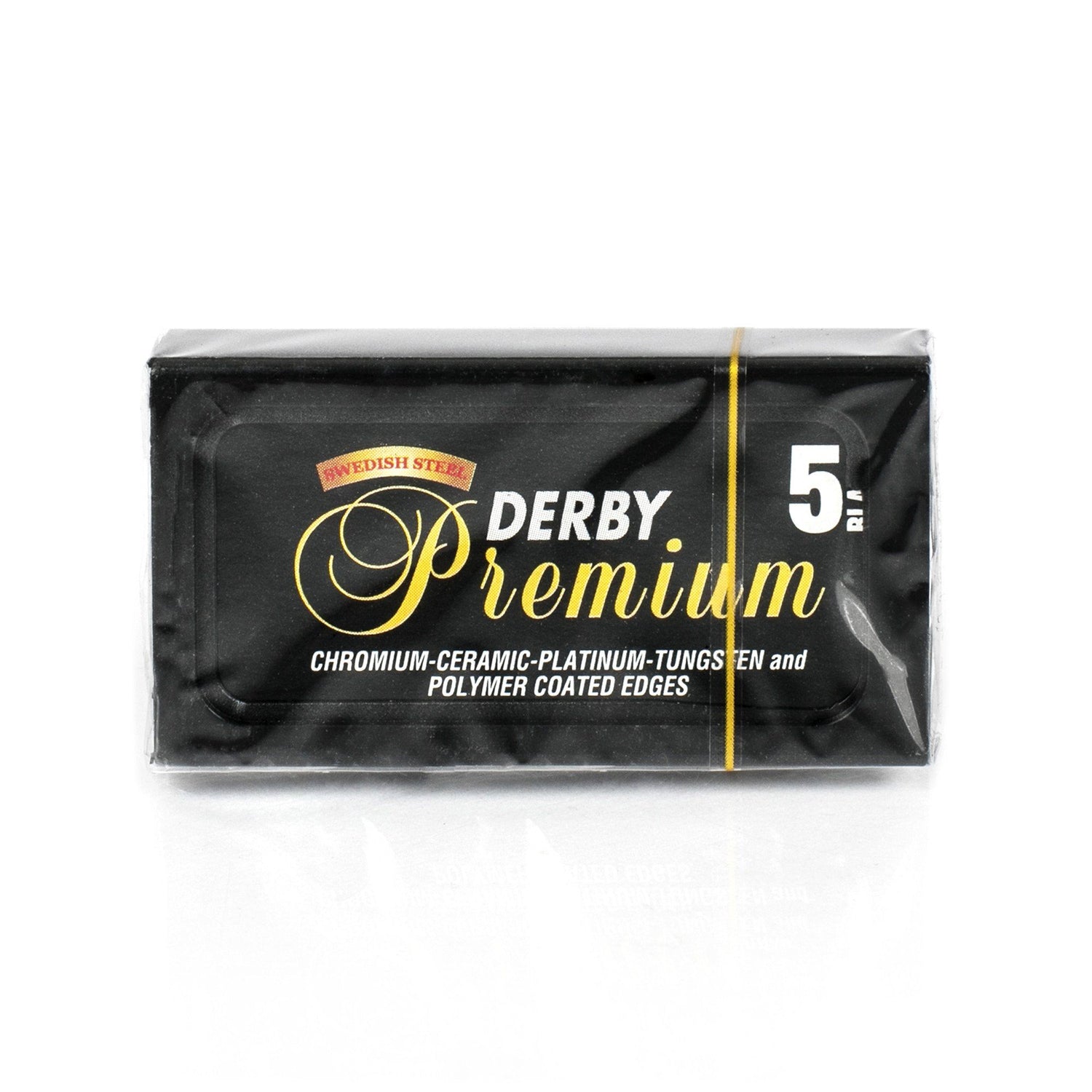 5 Derby Premium Double-Edge Stainless Safety Razor Blades, Made with Swedish Steel Razor Blades Derby