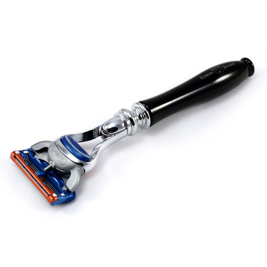 Edwin Jagger Chatsworth Gillette Fusion Razor Handle, Faux Ebony Cartridge Type Safety Razor Edwin Jagger