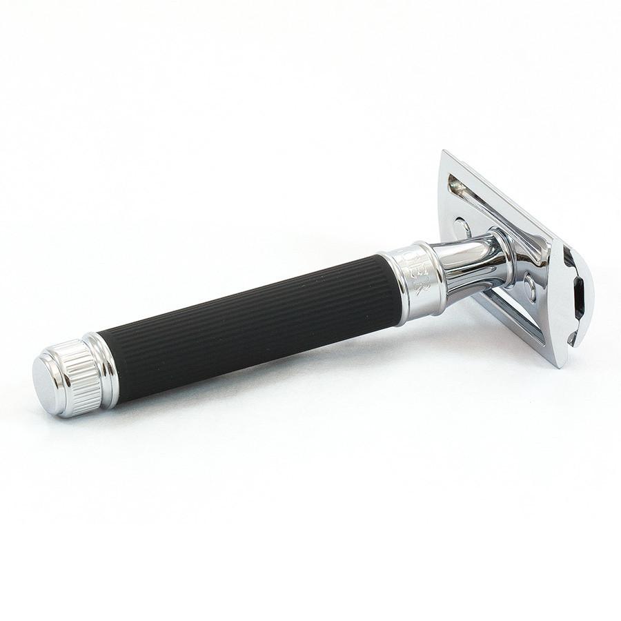 Edwin Jagger Classic Double Edge Safety Razor, Rubber Coated Handle Double Edge Safety Razor Edwin Jagger