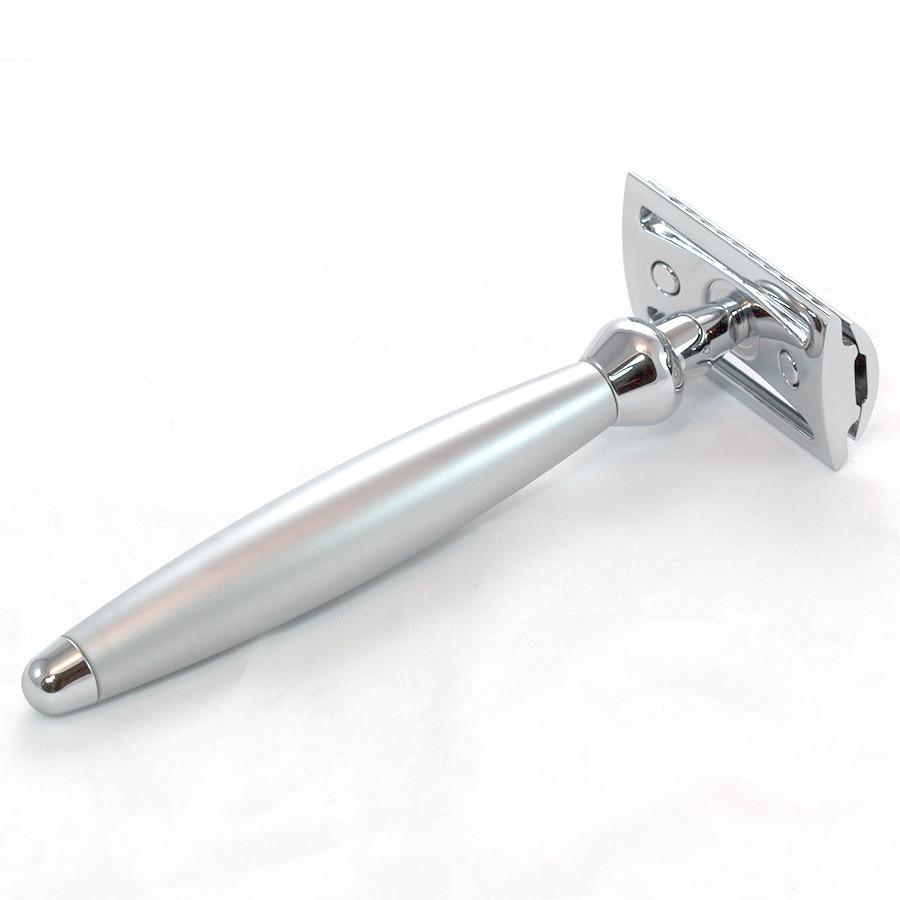 Edwin Jagger Bulbous Double Edge Safety Razor, Satin Handle Double Edge Safety Razor Edwin Jagger