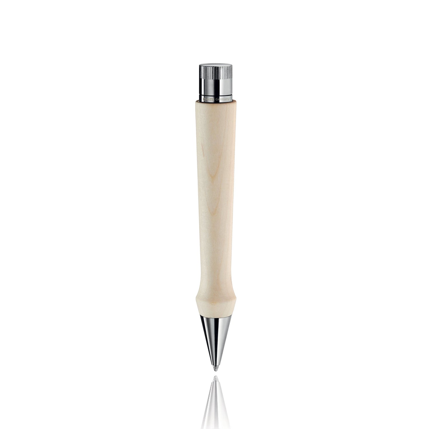 e+m Holzprodukte ‘Arrow’ Wooden Ballpoint Pen Ball Point Pen e+m Holzprodukte Maple/Nickel-Plated