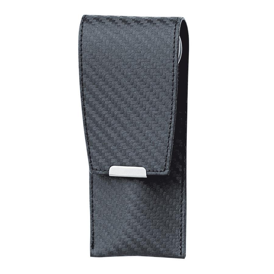 Erbe Solingen 2-Piece Inox Beard Care Set, Carbon Leather Snap Case Beard and Moustache Grooming Erbe Solingen