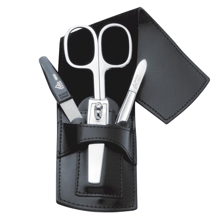Erbe Solingen 4-Piece Manicure Set, Black Leather Sheath Manicure Set Erbe Solingen
