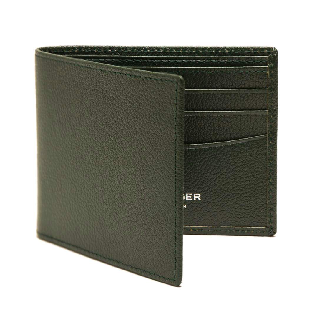 Ettinger Capra Billfold with 6 Credit Card Slots Leather Wallet Ettinger Forest Green