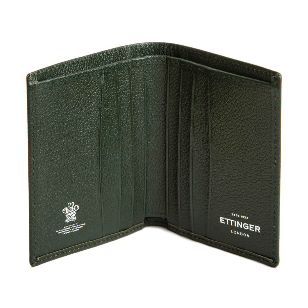 Ettinger Capra Mini Wallet with 6 Credit Card Slots Leather Wallet Ettinger Forest Green