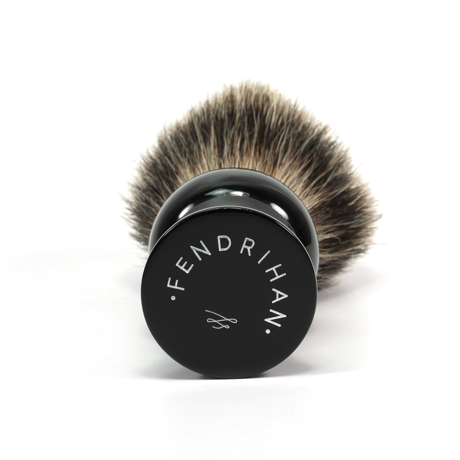 Fendrihan Pure Badger Shaving Brush, Black Handle Badger Bristles Shaving Brush Fendrihan