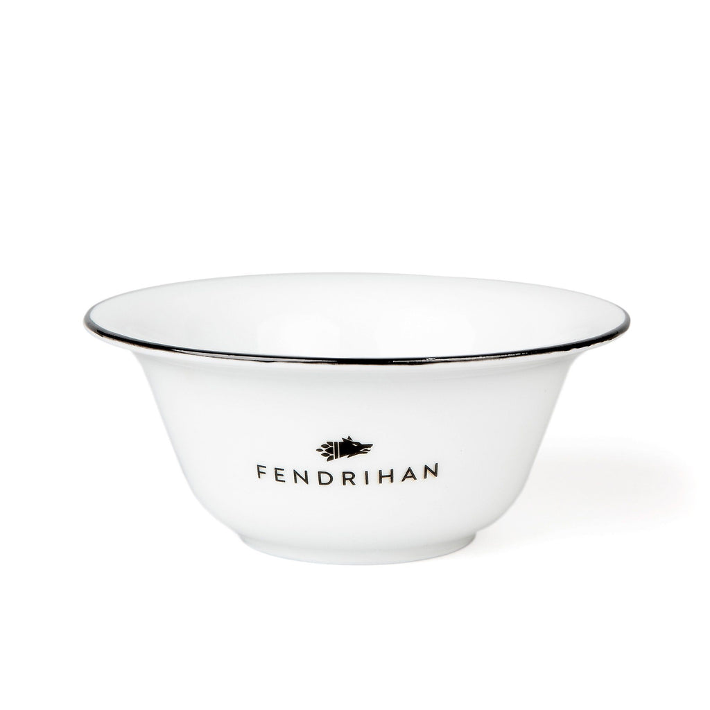 Fendrihan Porcelain Shaving Bowl, Hand-Painted Rim Shaving Bowl Fendrihan Black 