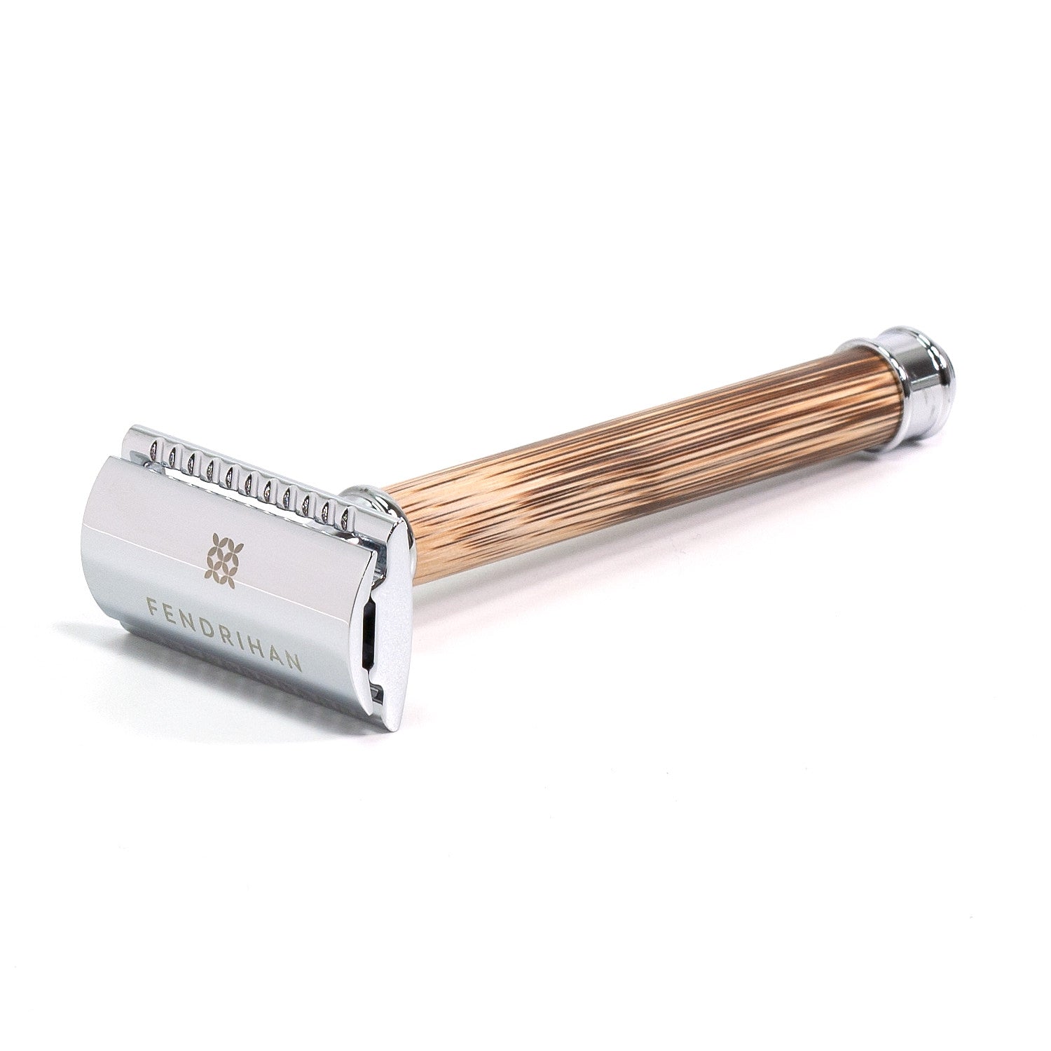 Fendrihan Closed Comb Safety Razor with Bamboo Handle Double Edge Safety Razor Fendrihan Chrome