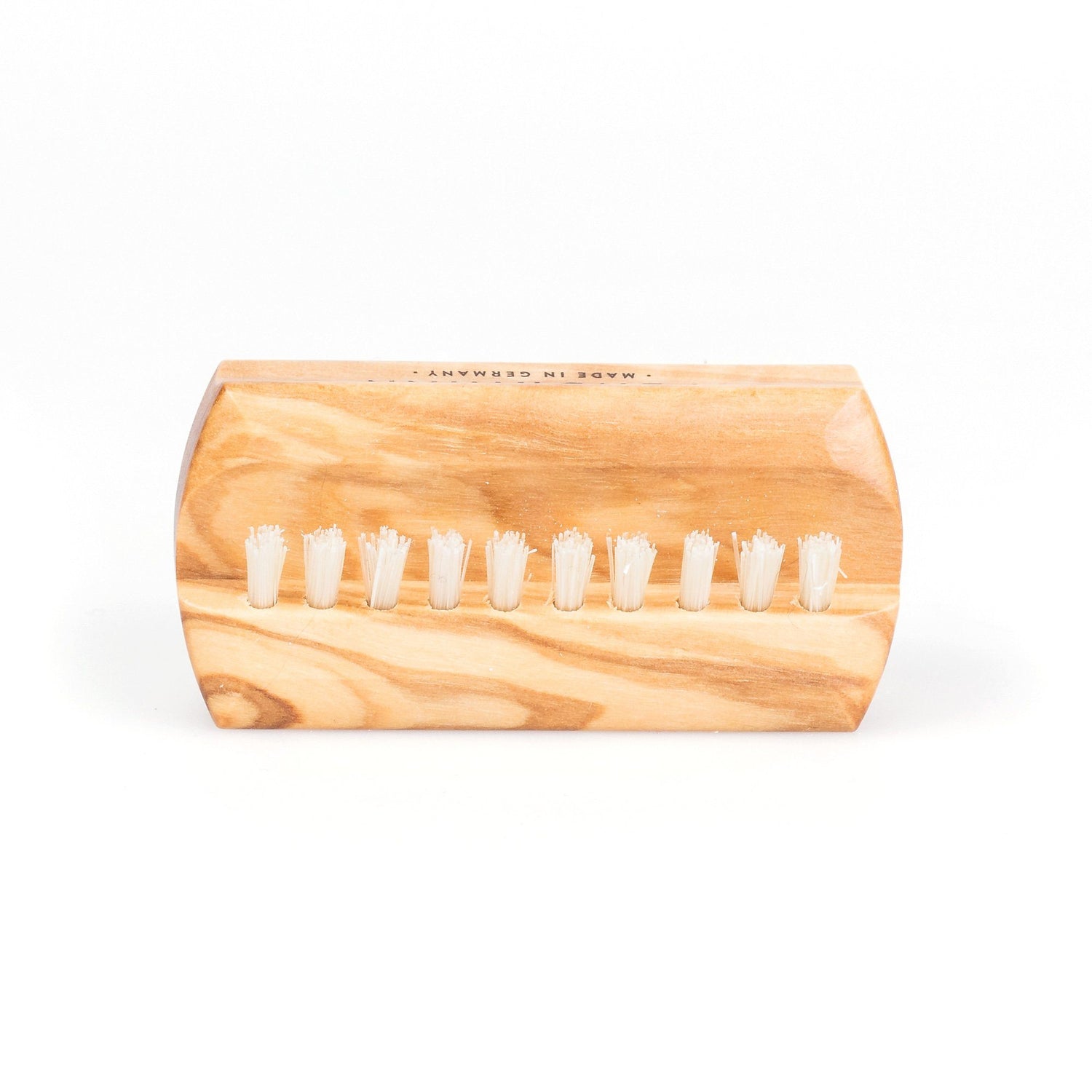 Fendrihan Dual-Sided Olivewood Hand Brush with Pure Natural Bristles, Travel Size - Made in Germany Nail Brush Fendrihan