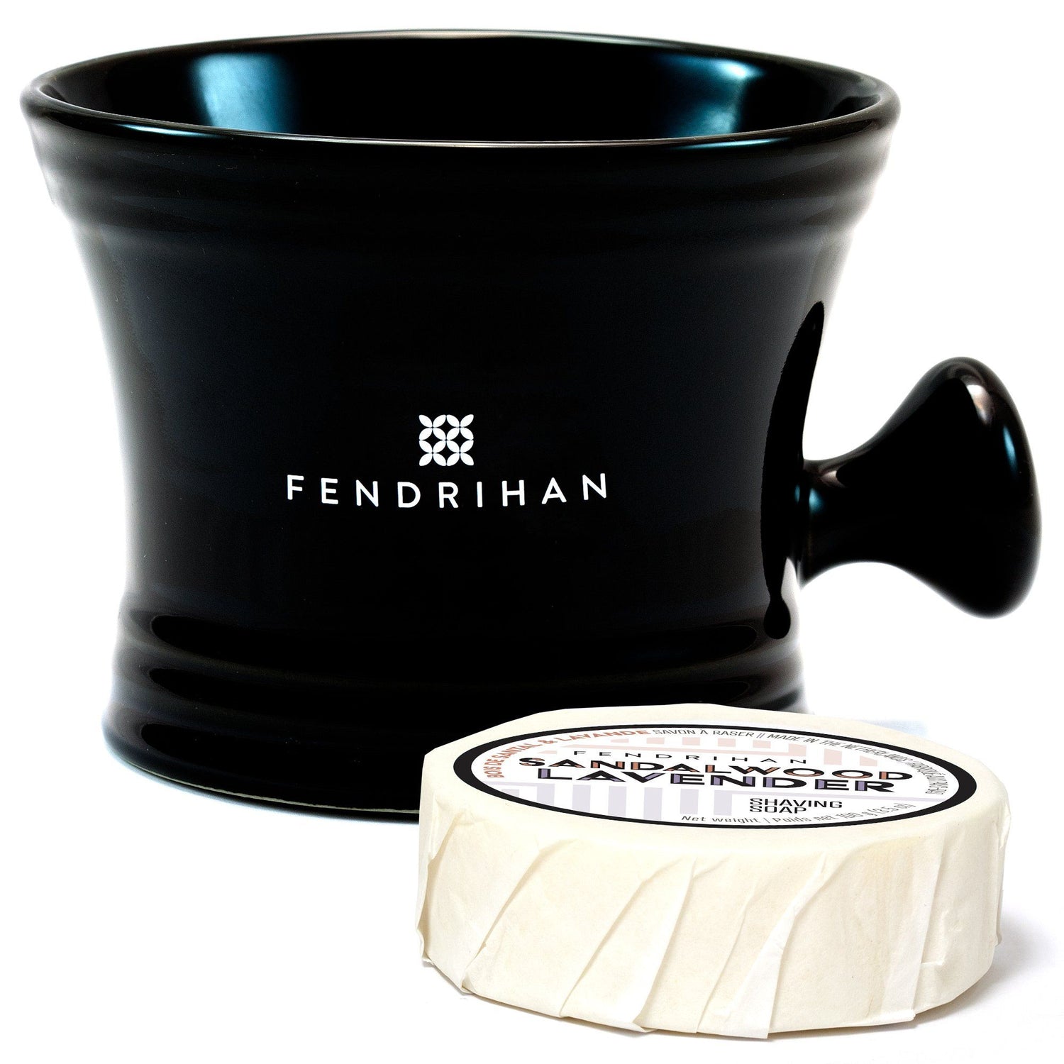 Large Apothecary Shaving Mug + Fendrihan Shaving Soap, Save $12 Shaving Soap Fendrihan Coconut & Vanilla Black