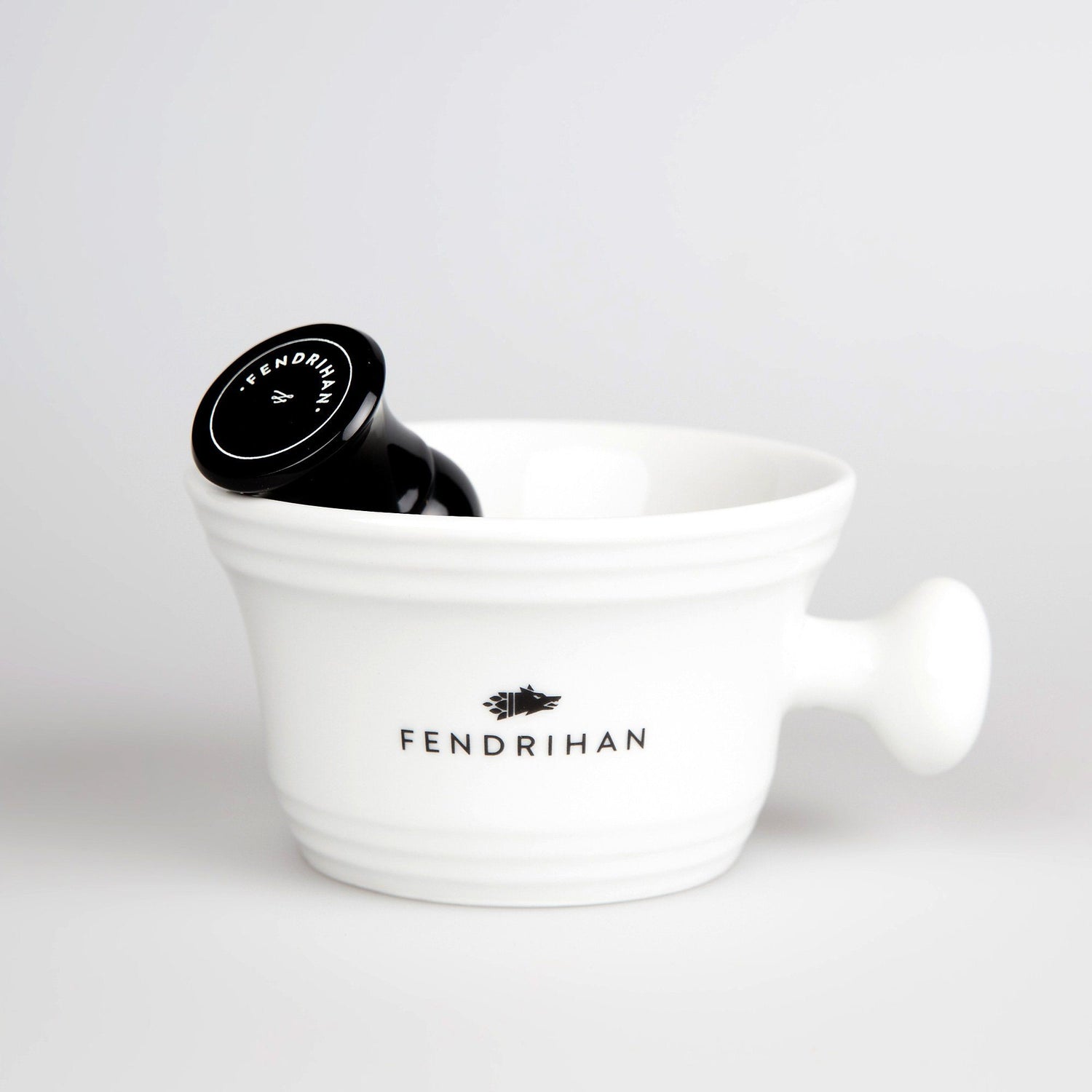 Fendrihan Pure Badger Shaving Brush and Porcelain Shaving Bowl, Save $10 Shaving Kit Fendrihan