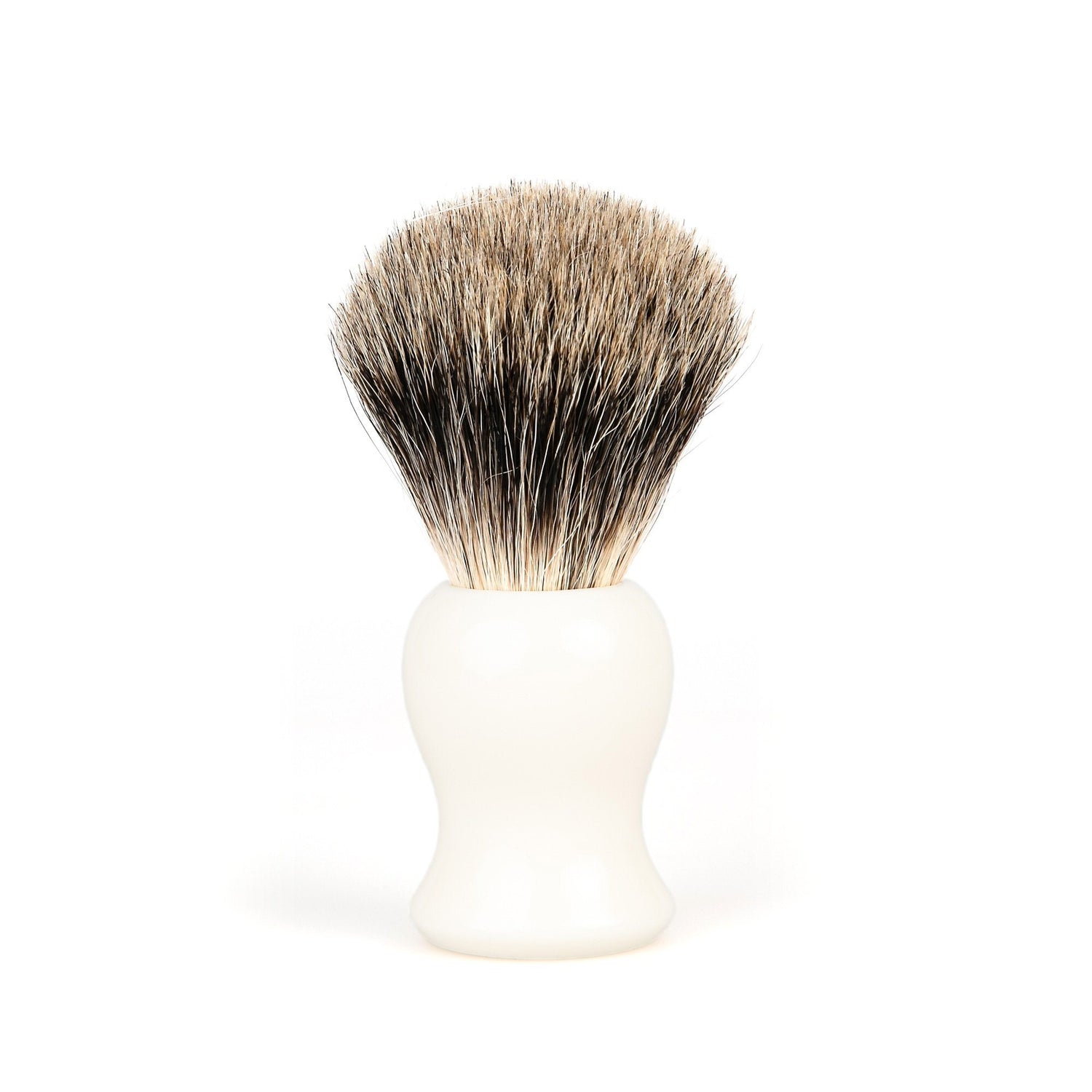 Fendrihan Classic Pure Grey Badger Shaving Brush & Metal Stand Badger Bristles Shaving Brush Fendrihan
