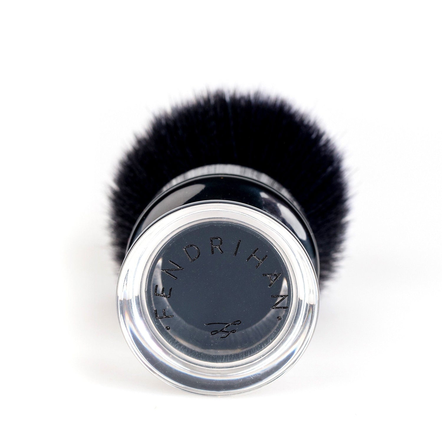 Fendrihan Black and White Synthetic Shaving Brush, Two-Tone Acrylic Handle Synthetic Bristles Shaving Brush Fendrihan