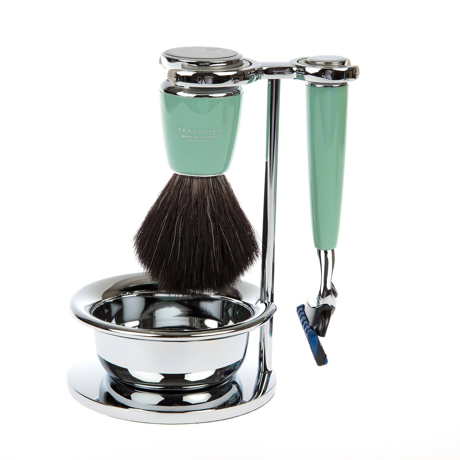 Fendrihan 4-Piece Shaving Set with Gillette Fusion and Black Fibre Brush Shaving Kit Fendrihan Mint