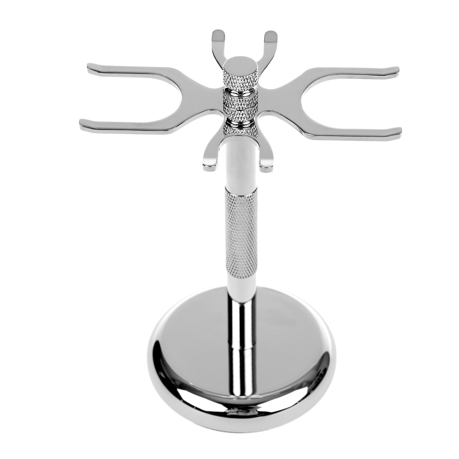 Fendrihan 4-Prong Stand for Safety Razor & Shaving Brush, Chrome Shaving Stand Fendrihan
