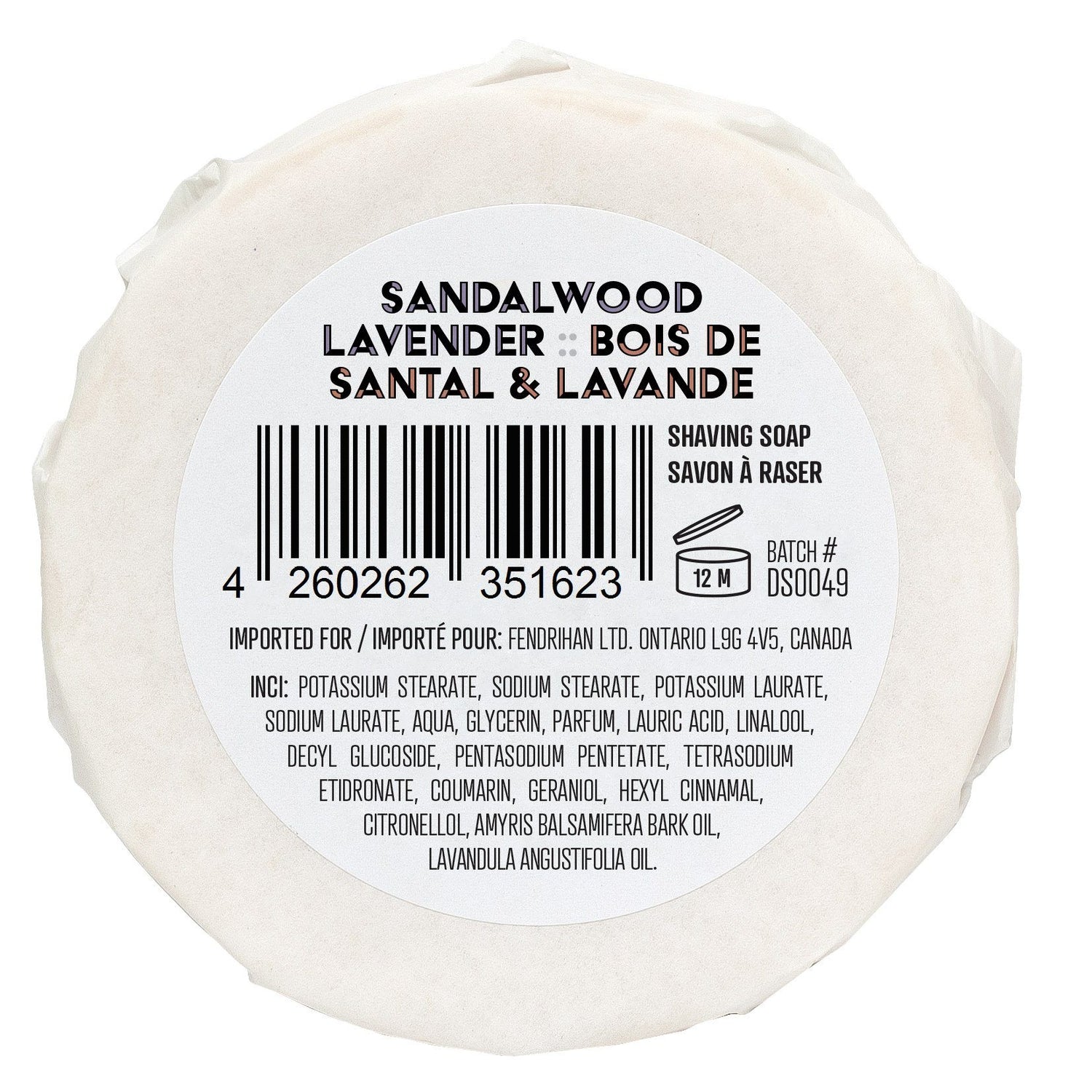 Fendrihan Sandalwood & Lavender Shaving Soap, 135 g Shaving Soap Fendrihan