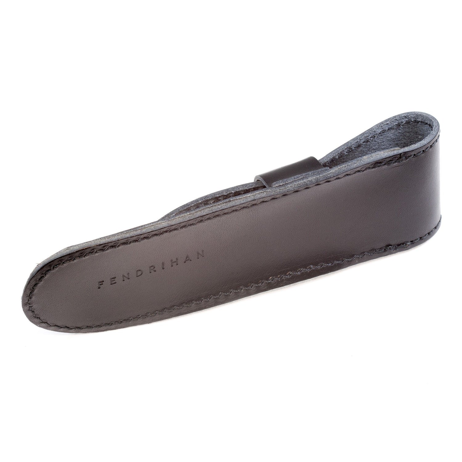 Fendrihan Black Natural Leather Case for Straight Razor Grooming Travel Case Fendrihan