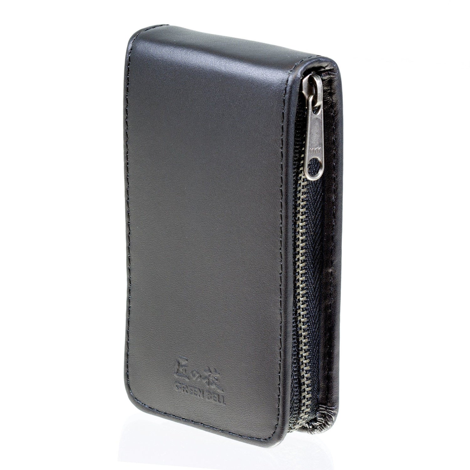 Seki Edge Craftsman 2-Piece Luxury Grooming Kit, Black Leather Zip Case Manicure Set Seki Edge