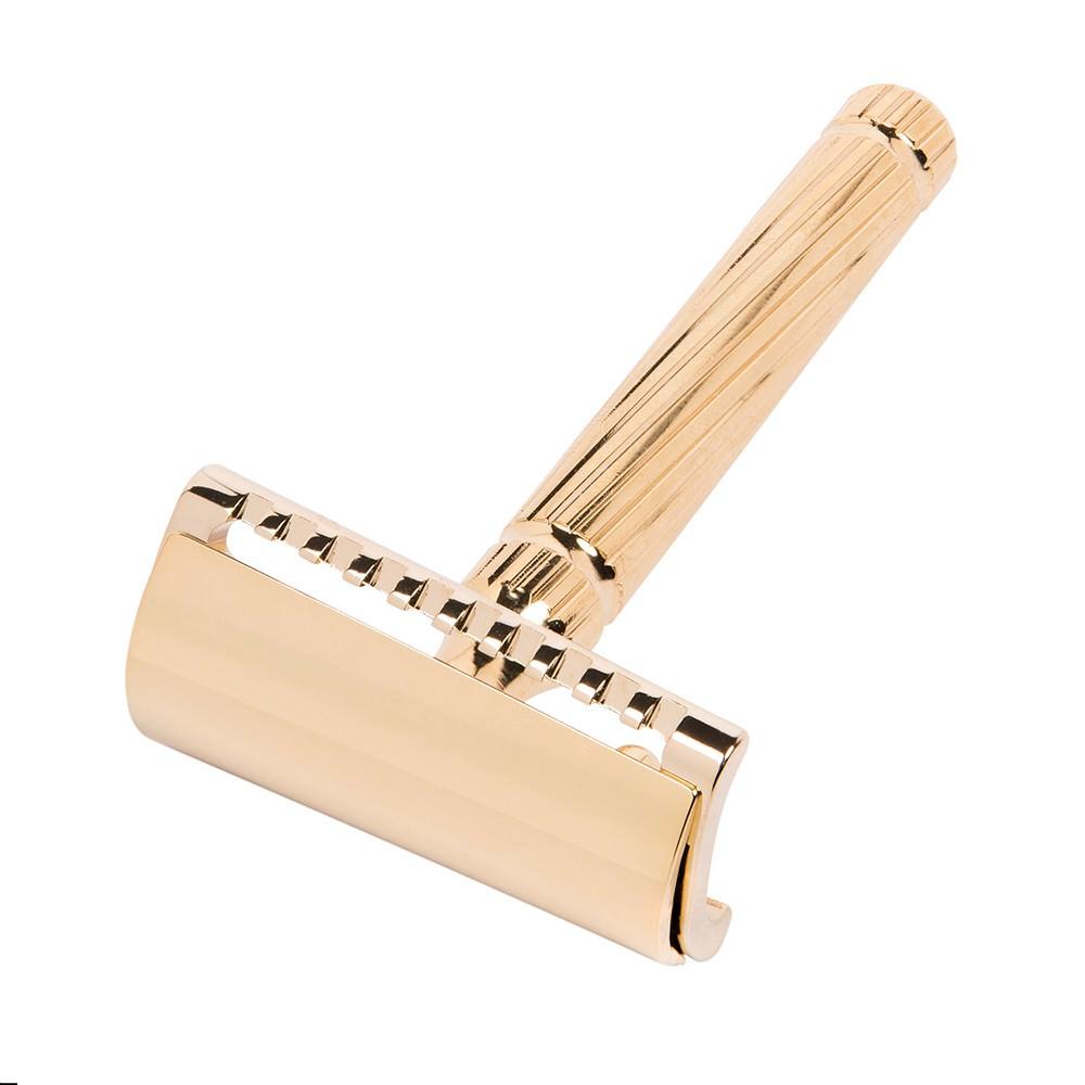 Fatip il Piccolo Storto Slant Closed Comb Safety Razor Double Edge Safety Razor Fatip Gold