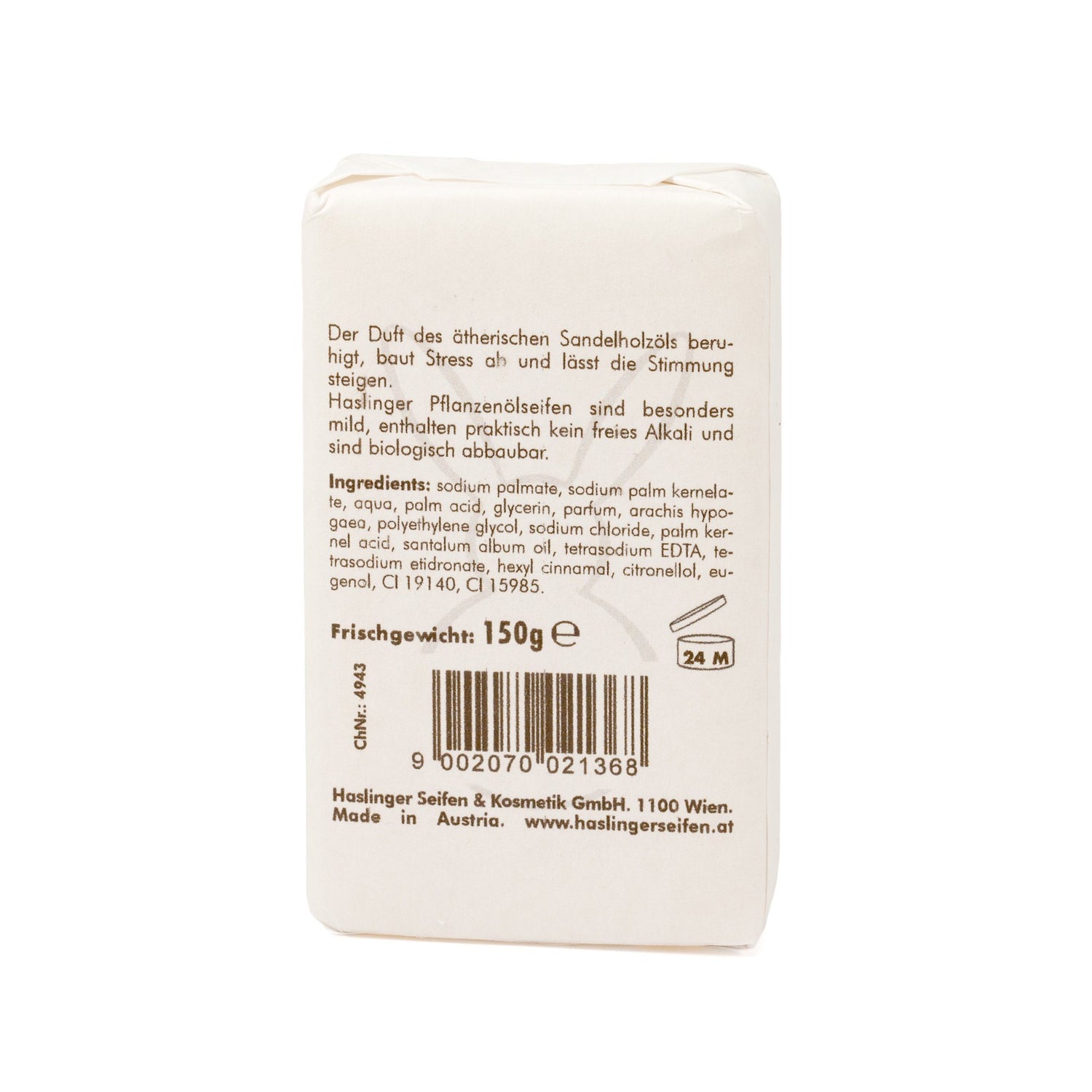 Haslinger SPA Sandalwood Soap Body Soap Haslinger