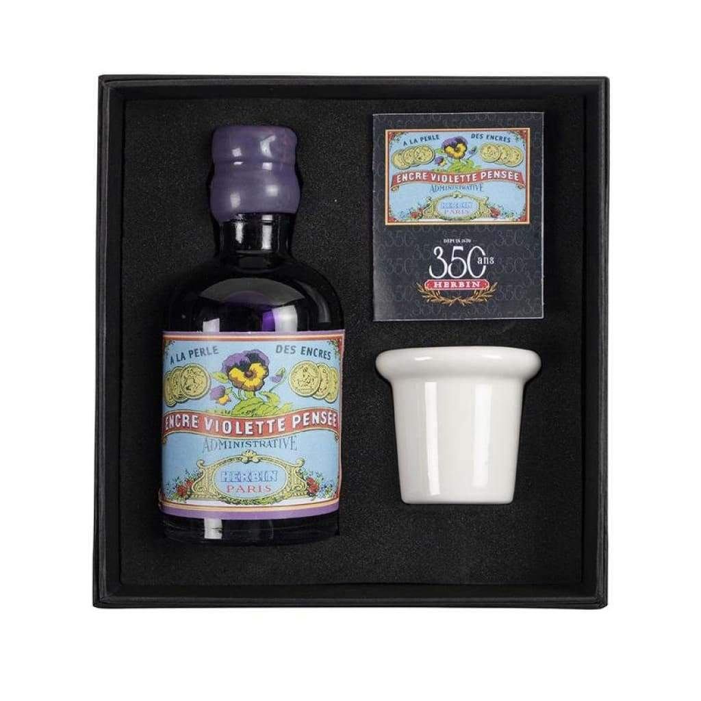 J. Herbin 350th Anniversary Fountain Pen Ink Set Ink Refill J. Herbin Violet Pansy