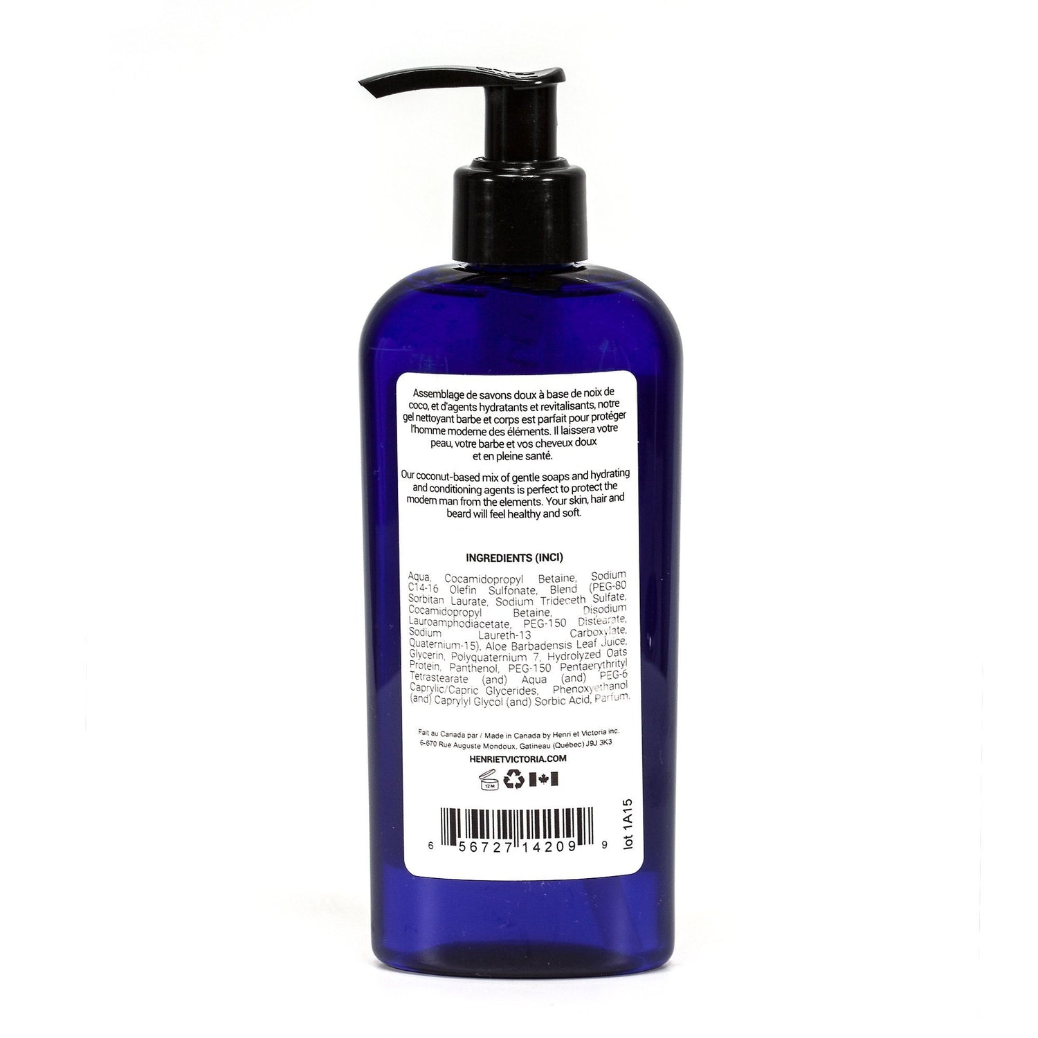 Henri et Victoria 2-in-1 Body and Beard Wash Men's Body Wash Henri et Victoria