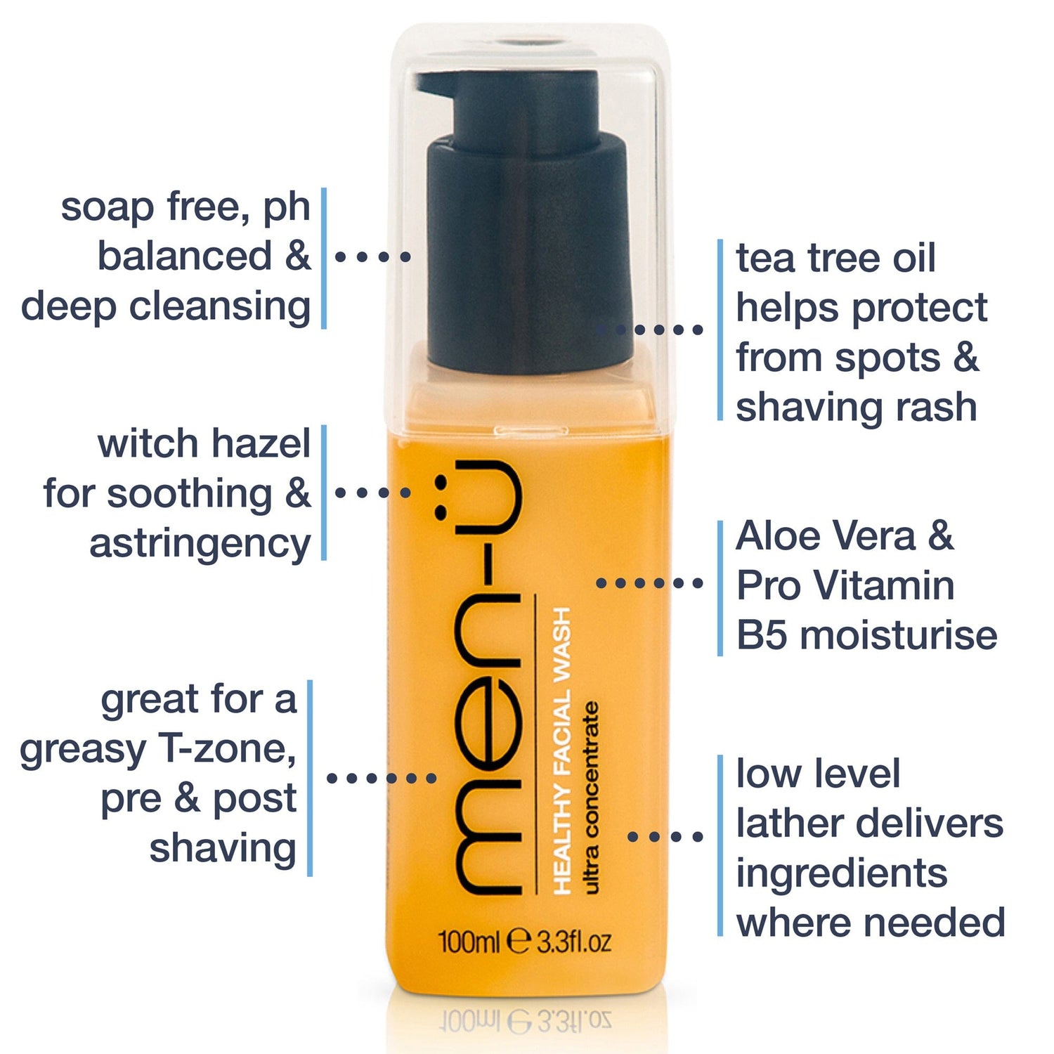 men-u Ultra Concentrated Healthy Facial Wash Men's Grooming Cream Men-U