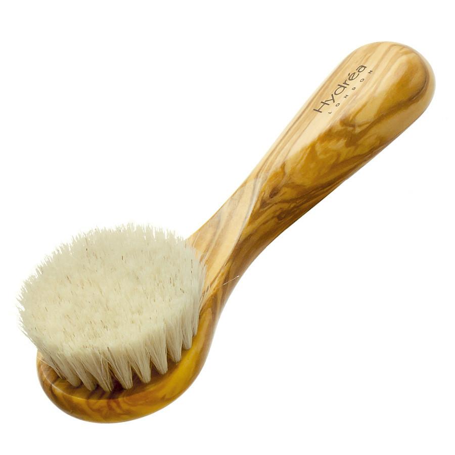 Hydrea London Olive Wood Facial Brush with Medium Strength Horsehair Bristles Facial Brush The Natural Sea Sponge Co