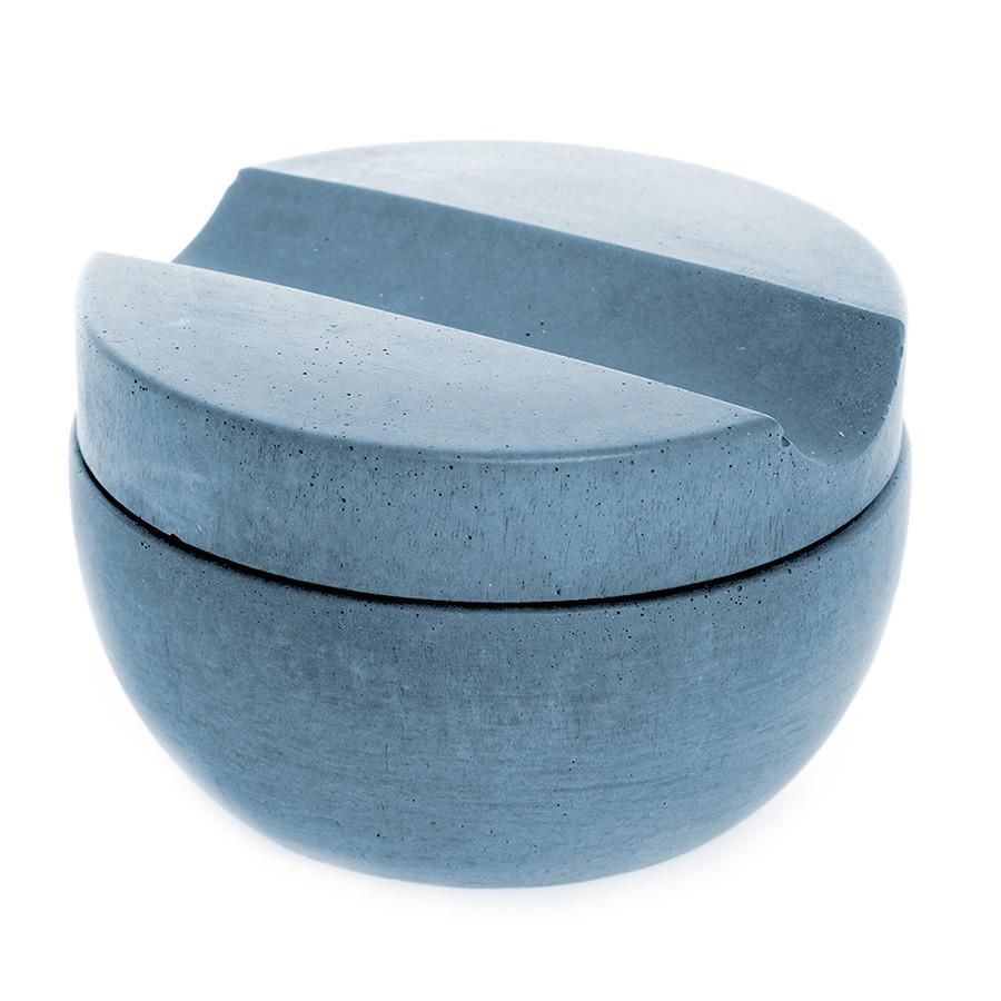Iris Hantverk Concrete Bowl and Lid with Muhle Sandalwood Shaving Soap Shaving Soap Iris Hantverk Blue