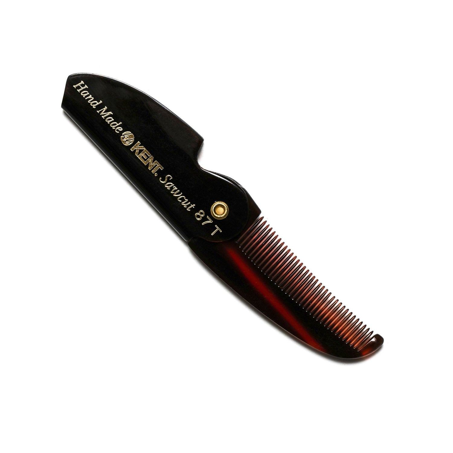 Kent 87T Hand-finished Folding Beard and Moustache Comb Beard Comb Kent