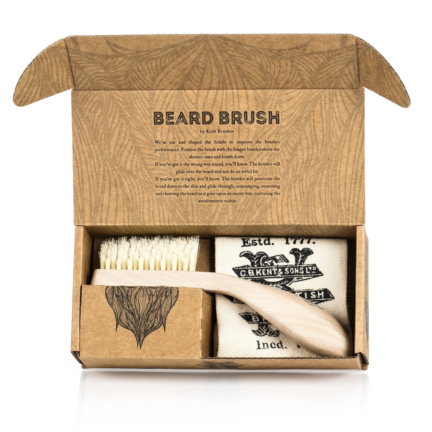 Kent Wooden Beard Brush Beard Brush Kent