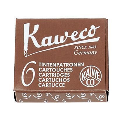 Kaweco Fountain Pen Ink Cartridges, 6-pack Ink & Refill Kaweco Caramel Brown