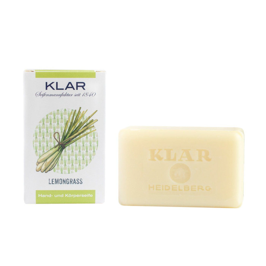 Klar's Classic Hand Size Soap, Palm Oil-Free Aftershave Balm Klar Seifen Lemongrass 