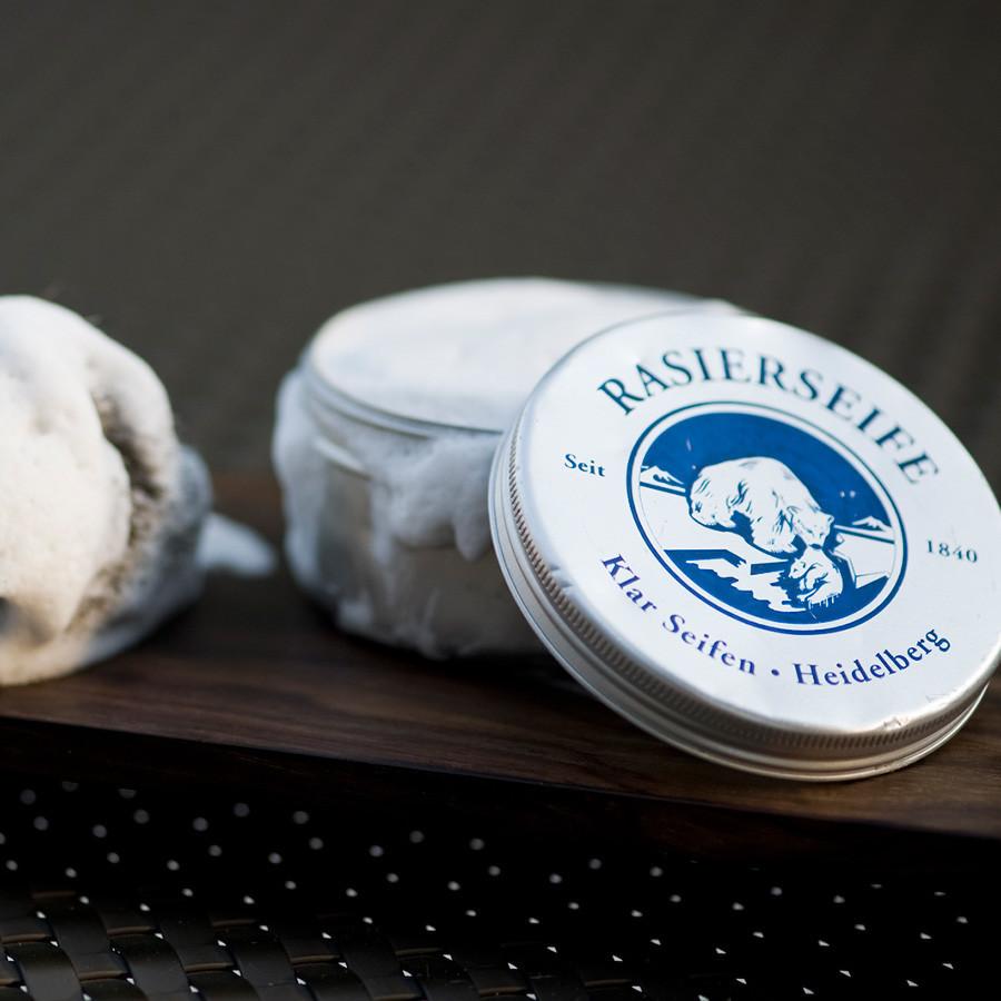 Klar's Shaving Soap in Tin, Sandalwood Shaving Soap Klar Seifen