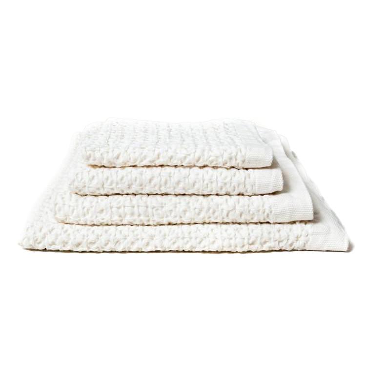 Kontex Lattice Linen Towel Towel Japanese Exclusives Washcloth (38 x 39 cm) Ivory