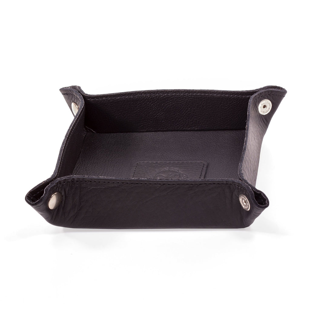 Manufactus Catch All Leather Tray Leather Travel Tray Manufactus by Luca Natalizia Black 