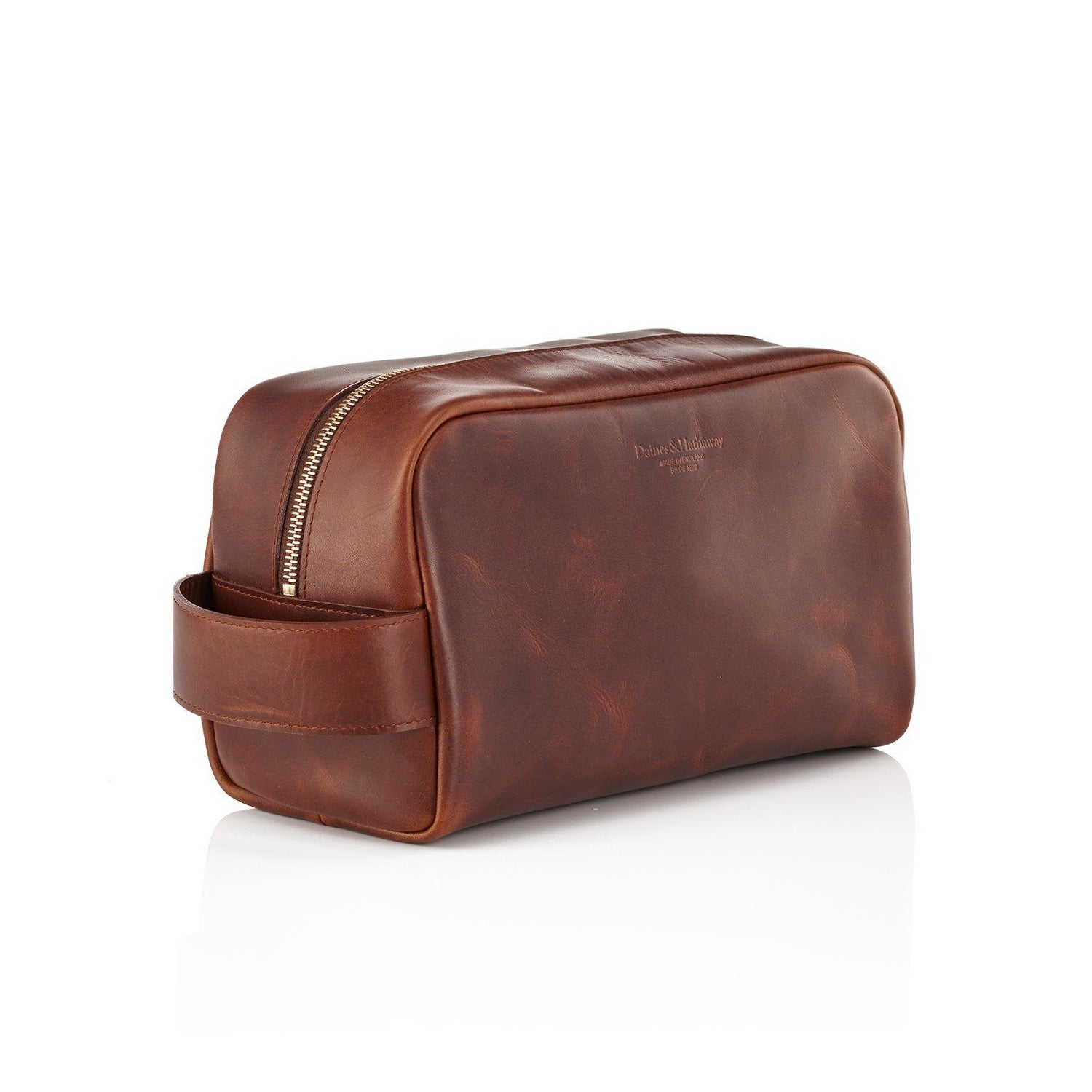 Daines & Hathaway Dopp Kit, Brooklyn Leather Grooming Travel Case Daines & Hathaway