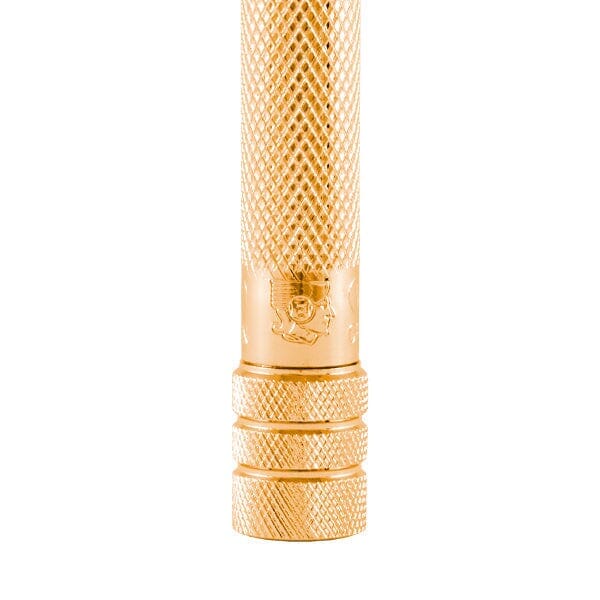 Merkur 24G PVD Coated Extra-Long Handle Double Edge Safety Razor, Rose Gold Double Edge Safety Razor Merkur