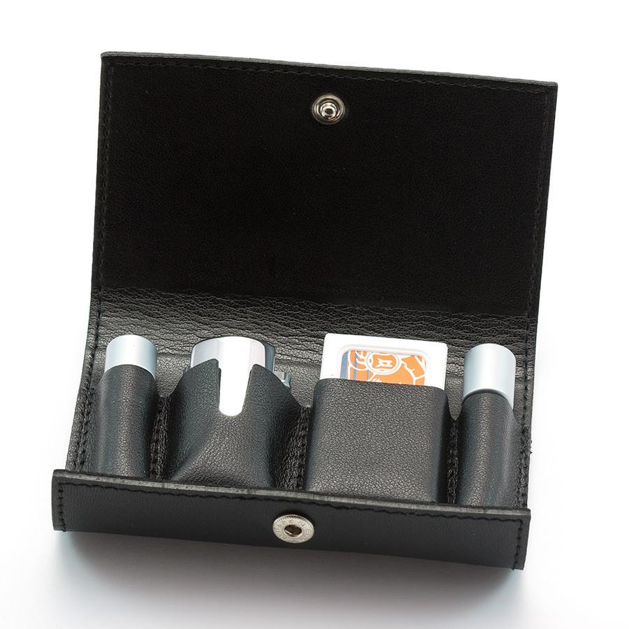 Merkur 46C 3-Piece Travel Razor in Leather Case Double Edge Safety Razor Merkur